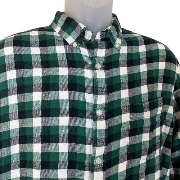 JA John Ashford Long Sleeve Checkered Flannel Button Front Shirt LG - Picture 2 of 7